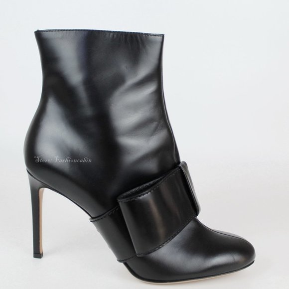 NEW VALENTINO GARAVANI Bow Leather Ankle Boot